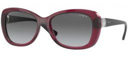 Lunettes de soleil - Vogue eyewear - VO2943SB - 298911 TRANSPARENT DARK CHERRY // GREY GRADIENT