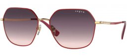 Sunglasses - Vogue eyewear - VO4198S - 280/36 TOP RED GOLD // PINK GRADIENT DARK GREY