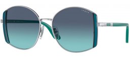 Lunettes de soleil - Vogue eyewear - VO4267S - 323/4S SILVER // DARK BLUE GRADIENT LIGHT BLUE