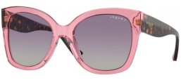 Lunettes de soleil - Vogue eyewear - VO5338S - 28368J  TRANSPARENT PINK // VIOLET POLARIZED