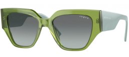 Lunettes de soleil - Vogue eyewear - VO5409S - 295311  TRANSPARENT GREEN // GREY GRADIENT