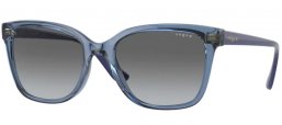 Lunettes de soleil - Vogue eyewear - VO5426S - 276211 TRANSPARENT BLUE // GREY GRADIENT