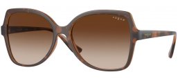 Lunettes de soleil - Vogue eyewear - VO5488S - 238613  DARK HAVANA ON TRANSPARENT BROWN // BROWN GRADIENT