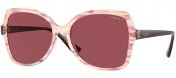 Gafas de Sol - Vogue eyewear - VO5488S - 30625Q  TRANSPARENT STRIPED VIOLET PINK // PURPLE POLARIZED