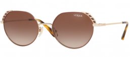 Lunettes de soleil - Vogue eyewear - VO4133S - 502113 PALE GOLD BROWN // BROWN GRADIENT