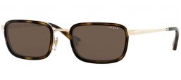 Sunglasses - Vogue eyewear - VO4166S - 848/73 PALE GOLD HAVANA // DARK BROWN