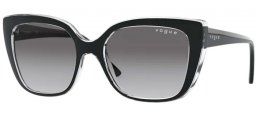 Sunglasses - Vogue eyewear - VO5337S - 283911 TOP BLACK SERIGRAPHY // GREY GRADIENT