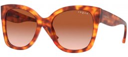 Lunettes de soleil - Vogue eyewear - VO5338S - 279213 YELLOW TORTOISE // BROWN GRADIENT