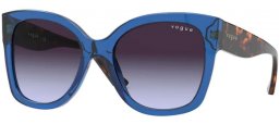 Sunglasses - Vogue eyewear - VO5338S - 28304Q TRANSPARENT BLUE // LIGHT VIOLET DARK GREY GRADIENT