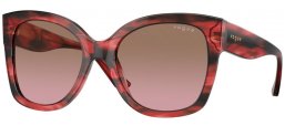 Lunettes de soleil - Vogue eyewear - VO5338S - 308914  RED HAVANA // BROWN GRADIENT PINK