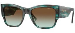 Lunettes de soleil - Vogue eyewear - VO5462S - 3088E8  GREEN HAVANA // GREEN GRADIENT DARK BROWN