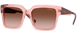 Lunettes de soleil - Vogue eyewear - VO5553S - 286413  TRANSPARENT PINK // BROWN GRADIENT