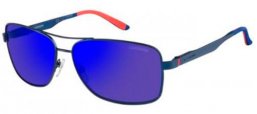 Sunglasses - Carrera - CARRERA 8014/S - IDK (XT) MATTE BLUE // BLUE SKY MIRROR