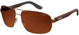 Sunglasses - Carrera - CARRERA 8003 - 0RP (U8) STEEL METAL BROWN BROWN // EBONY POLARIZED