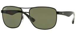 Gafas de Sol - Ray-Ban® - Ray-Ban® RB3533 - 002/9A BLACK // GREEN POLARIZED