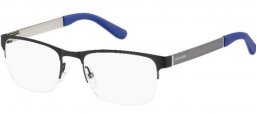 Lunettes de vue - Tommy Hilfiger - TH 1324 - AAB BLACK STEEL METAL DARK RUTHENIUM