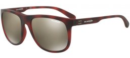 Sunglasses - Arnette - AN4235 CROOKED GRIND - 24635A MATTE DARK BROWN HAVANA // LIGHT BROWN MIRROR DARK GOLD