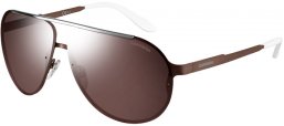 Sunglasses - Carrera - CARRERA 90/S - J8P (8G) STEEL METAL BROWN // BROWN MIRROR SILVER