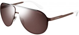 Lunettes de soleil - Carrera - CARRERA 90/S - J8P (8G) STEEL METAL BROWN // BROWN MIRROR SILVER