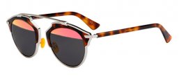 Sunglasses - Dior - DIORSOREAL - AOO (TT) PALLADIUM HAVANA // GREY RED MIRROR