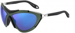 Sunglasses - Givenchy - GV 7013/S - RAD (XT) PALLADIUM BLACK GRYSTAL GREY // BLUE SKY MIRROR