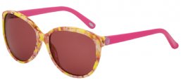 Sunglasses - Loewe - SLW810 - 0AMD SPOTTED PINK YELLOW // BROWN PINK
