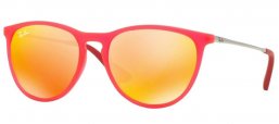 Lunettes Junior - Ray-Ban® Junior Collection - RJ9060S - 70096Q FUXIA FLUO TRANSPARENT RUBBER // BROWN MIRROR ORANGE