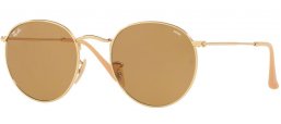 Sunglasses - Ray-Ban® - Ray-Ban® RB3447 ROUND METAL - 90644I GOLD // POTHOCROMIC BROWN