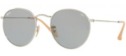 Sunglasses - Ray-Ban® - Ray-Ban® RB3447 ROUND METAL - 9065I5 SILVER // PHOTOCROMIC BLUE