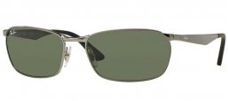 Sunglasses - Ray-Ban® - Ray-Ban® RB3534 ACTIVE LIFESTYLE - 004 GUNMETAL // GREEN