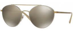 Sunglasses - Vogue - VO4023S - 996/5A MATTE CREAM PALE GOLD // LIGHT BROWN MIRROR DARK GOLD