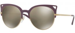 Sunglasses - Vogue - VO5137S - 25395A VIOLET // LIGHT BROWN MIRROR DARK GOLD