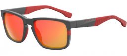 Sunglasses - BOSS Hugo Boss - BOSS 0916/S - 1XA (7H) MATTE GREY DARK RED // RED MIRROR POLARIZED