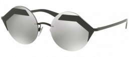 Sunglasses - Bvlgari - BV6089 SERPENTEYES - 128/6G BLACK MATTE BLACK // LIGHT GREY MIRROR SILVER