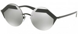 Lunettes de soleil - Bvlgari - BV6089 SERPENTEYES - 128/6G BLACK MATTE BLACK // LIGHT GREY MIRROR SILVER