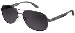 Sunglasses - Carrera - CARRERA 8019/S - TVI (Y1)  METAL DARK RUTHENIUM GREY // GREY