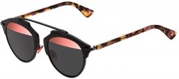 Sunglasses - Dior - DIORSOREAL - NT1 (ZJ) SHINY BLACK BLONDE HAVANA // GREY ROSE MIRROR