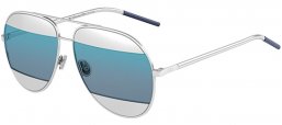 Sunglasses - Dior - DIORSPLIT1 - 010 (3J) SILVER // SILVER BLUE SILVER MIRROR