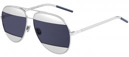 Sunglasses - Dior - DIORSPLIT1 - 010 (KU) SILVER // SILVER VIOLET SILVER MIRROR