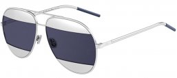 Lunettes de soleil - Dior - DIORSPLIT1 - 010 (KU) SILVER // SILVER VIOLET SILVER MIRROR