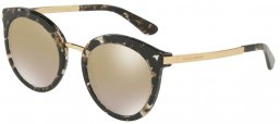 Sunglasses - Dolce & Gabbana - DG4268 - 911/6E CUBE BLACK GOLD // GRADIENT LIGHT BROWN MIRROR GOLD