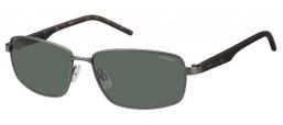 Lunettes de soleil - Polaroid - PLD 2041/S - VXT (RC) DARK RUTHENIUM HAVANA // GREEN POLARIZED