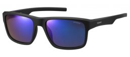 Sunglasses - Polaroid - PLD 3018/S - DL5 (JY) MATTE BLACK // GREY BLUE MIRROR POLARIZED