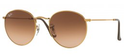 Lunettes de soleil - Ray-Ban® - Ray-Ban® RB3447 ROUND METAL - 9001A5 SHINY LIGHT BRONZE // PINK GRADIENT BROWN