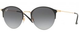 Lunettes de soleil - Ray-Ban® - Ray-Ban® RB3578 - 187/11 GOLD TOP SHINY BLACK // LIGHT GREY GRADIENT DARK GREY