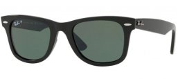 Sunglasses - Ray-Ban® - Ray-Ban® RB4340 WAYFARER - 601/58 BLACK // GREEN POLARIZED