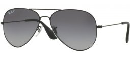 Sunglasses - Ray-Ban® - Ray-Ban® RB3558 - 002/T3 BLACK // GREY GRADIENT POLARIZED