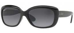 Sunglasses - Ray-Ban® - Ray-Ban® RB4101 JACKIE OHH - 601/T3 SHINY BLACK // GREY GRADIENT DARK GREY POLARIZED