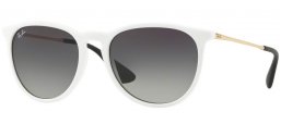 Lunettes de soleil - Ray-Ban® - Ray-Ban® RB4171 ERIKA - 631411 SHINY WHITE SP RED // GREY GRADIENT DARK GREY