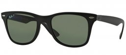 Lunettes de soleil - Ray-Ban® - Ray-Ban® RB4195 WAYFARER LITERFORCE - 601S9A MATTE BLACK // GREEN POLARIZED